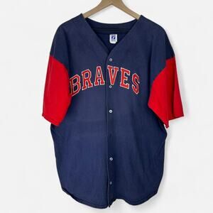 Vintage atlanta braves logo 7 usa baseball jersey
